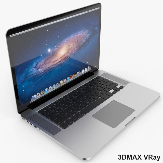 apple macbook pro retina 3D Model .c4d .max .obj .3ds .fbx .stl .blend 