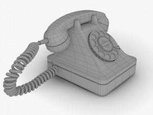 retro telephone 3D Model