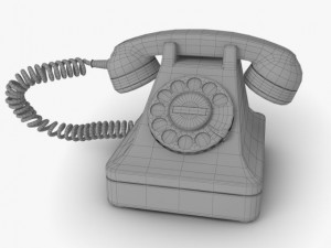 retro telephone 3D Model