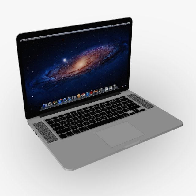 apple macbook pro retina lowpoly Modelo 3D .c4d .max .obj .3ds .fbx .stl .blend 