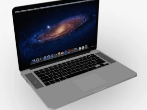 apple macbook pro retina lowpoly 3D Model