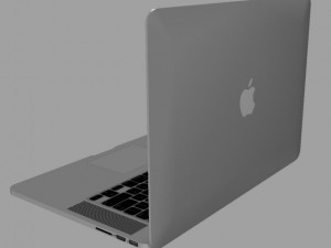apple macbook pro retina lowpoly Modelo 3D