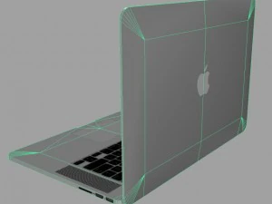 apple macbook pro retina lowpoly 3D Model
