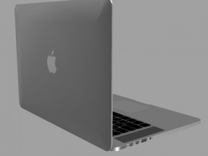 apple macbook pro retina lowpoly Modelo 3D