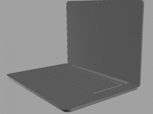 apple macbook pro retina lowpoly Modelo 3D