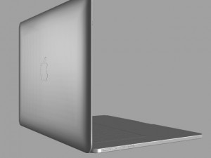 apple macbook pro retina lowpoly Modelo 3D
