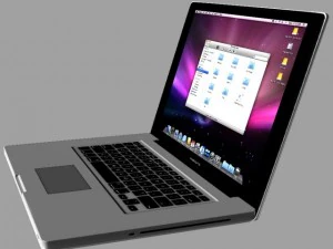 apple macbook pro lowpoly 3D Model