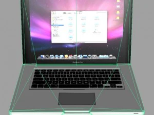 apple macbook pro lowpoly 3D Model