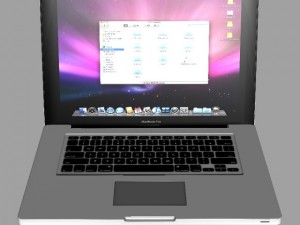 apple macbook pro lowpoly Modèle 3D