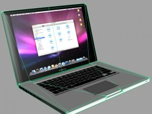 apple macbook pro lowpoly 3D Model
