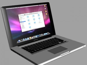 apple macbook pro lowpoly 3D Model