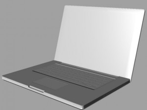 apple macbook pro lowpoly Modèle 3D