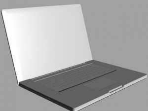 apple macbook pro lowpoly Modèle 3D