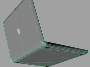apple macbook pro lowpoly Modèle 3D