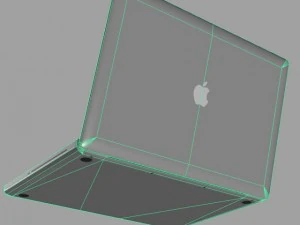 apple macbook pro lowpoly 3D Model