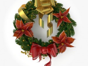 christmas wreath 1 3D Model