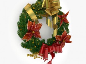 christmas wreath 1 3D Model