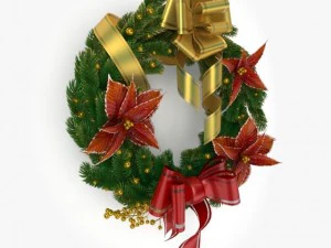 christmas wreath 1 3D Model