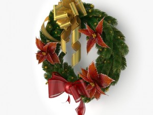 christmas wreath 1 3D Model