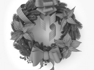 christmas wreath 1 3D Model