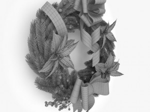 christmas wreath 1 3D Model