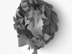 christmas wreath 1 3D Model