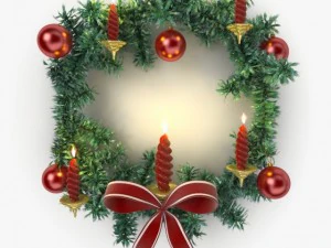 크리스마스 화환 2 3D 모델