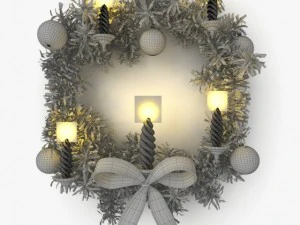 christmas wreath 2 3D Model
