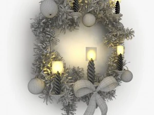 christmas wreath 2 3D Model