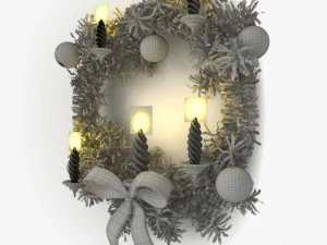 christmas wreath 2 3D Model