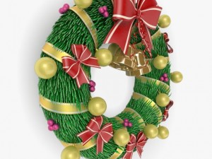 christmas wreath 3 3D Model