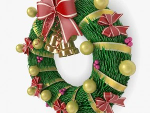christmas wreath 3 3D Model