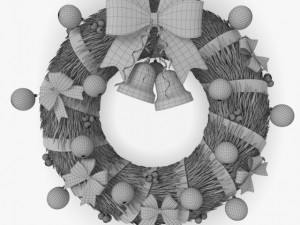christmas wreath 3 3D Model