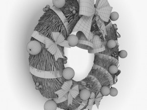 christmas wreath 3 3D Model