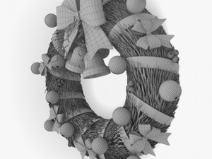 christmas wreath 3 3D Model