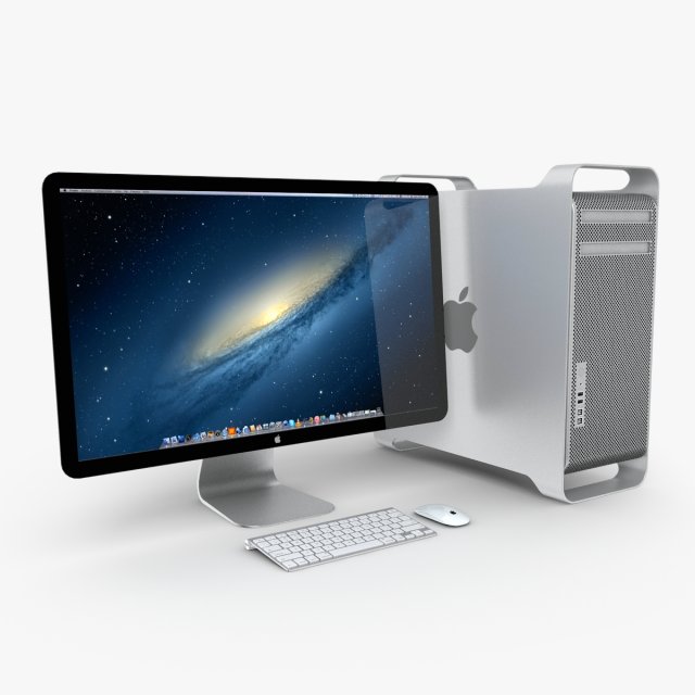 apple mac pro 2012 3D Модель .c4d .max .obj .3ds .fbx .stl .blend 