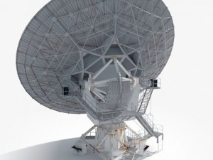 vla radio telescope textured 3D Модель
