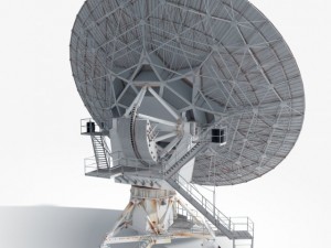 vla radio telescope textured 3D Модель