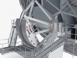 vla radio telescope textured 3D Модель