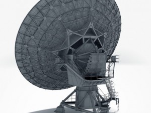 vla radio telescope textured 3D Модель