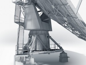 vla radio telescope textured 3D Модель