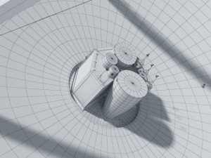 vla radio telescope textured 3D Модель