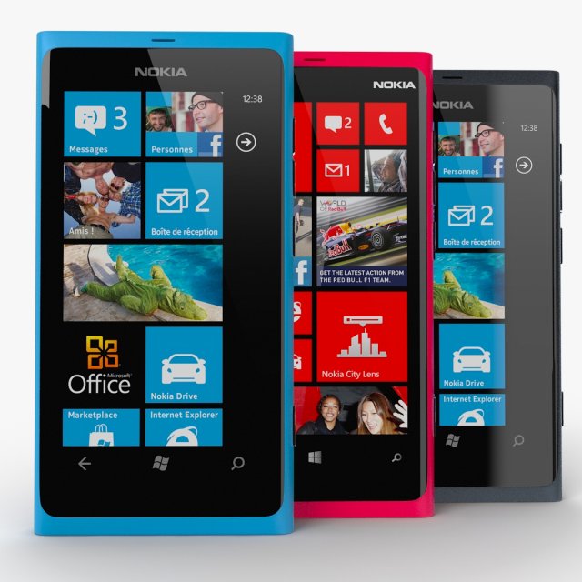 nokia lumia 800 3D 模型 .c4d .max .obj .3ds .fbx .stl .blend 