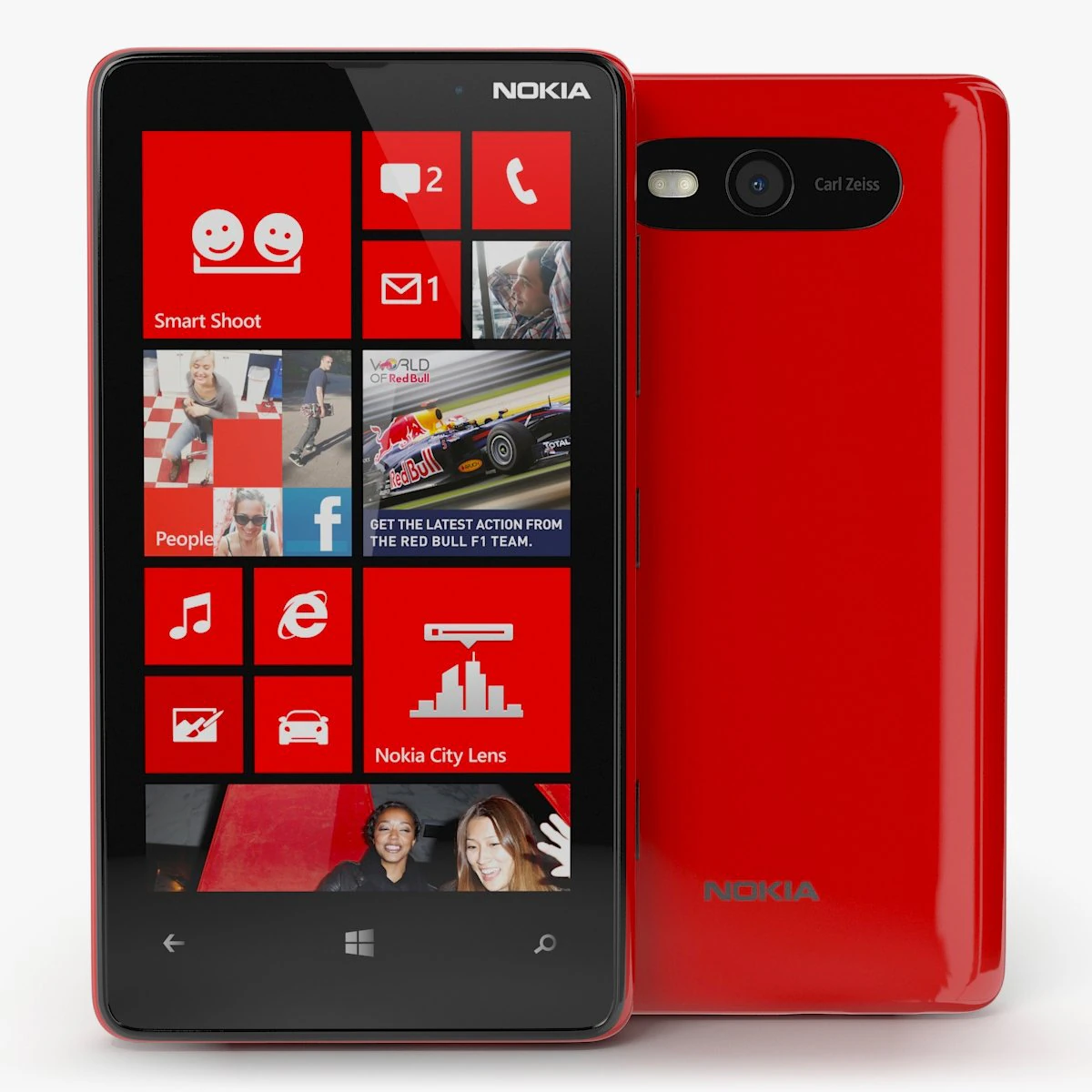 nokia lumia 820 3D Model .c4d .max .obj .3ds .fbx .stl .blend 