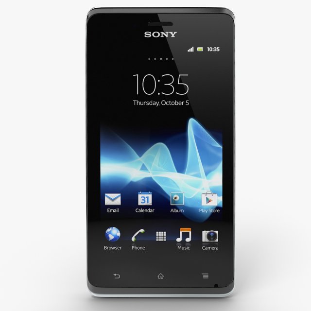 sony xperia j Modelo 3D .c4d .max .obj .3ds .fbx .stl .blend 