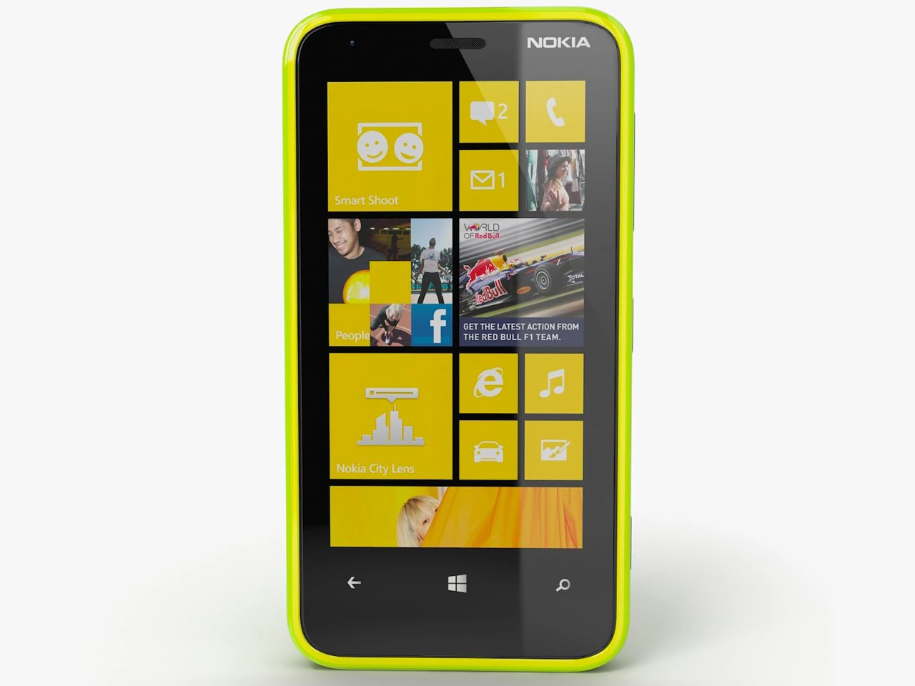 nokia lumia 620 3D Model .c4d .max .obj .3ds .fbx .stl .blend 