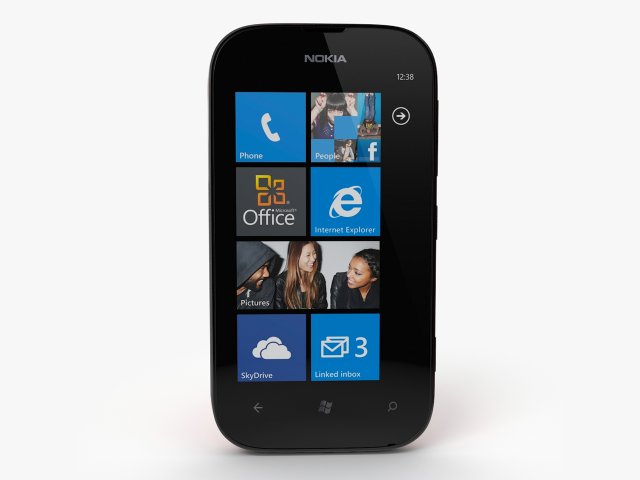 nokia lumia 510 3D Model .c4d .max .obj .3ds .fbx .stl .blend 