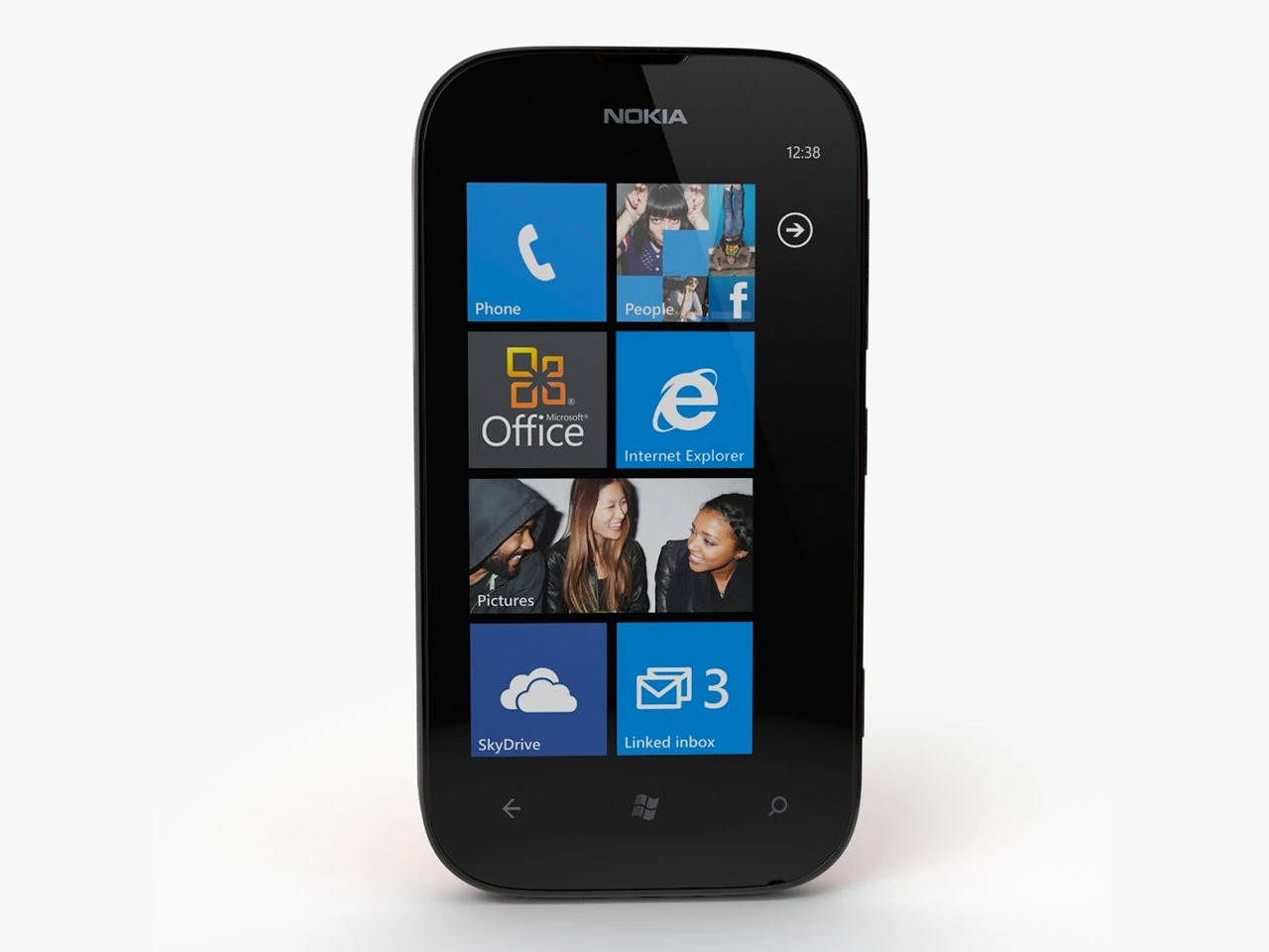 nokia lumia 510 3D Model .c4d .max .obj .3ds .fbx .stl .blend 