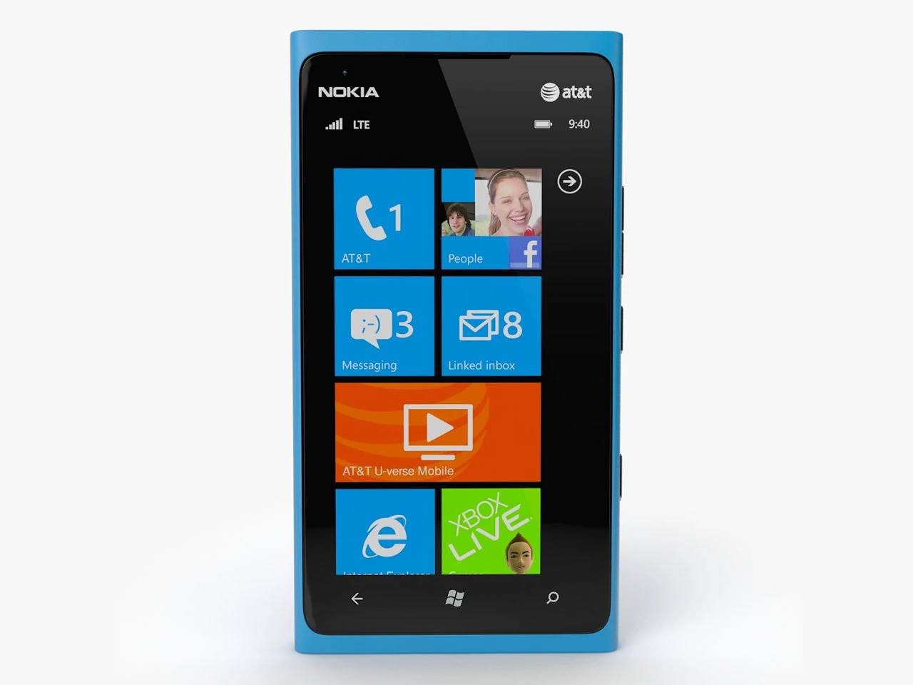 nokia lumia 900 3D Model .c4d .max .obj .3ds .fbx .stl .blend 