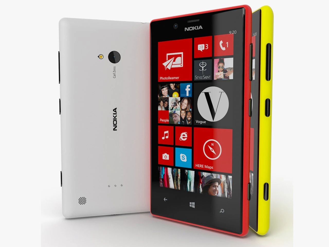 nokia lumia 720 3D Model .c4d .max .obj .3ds .fbx .stl .blend 